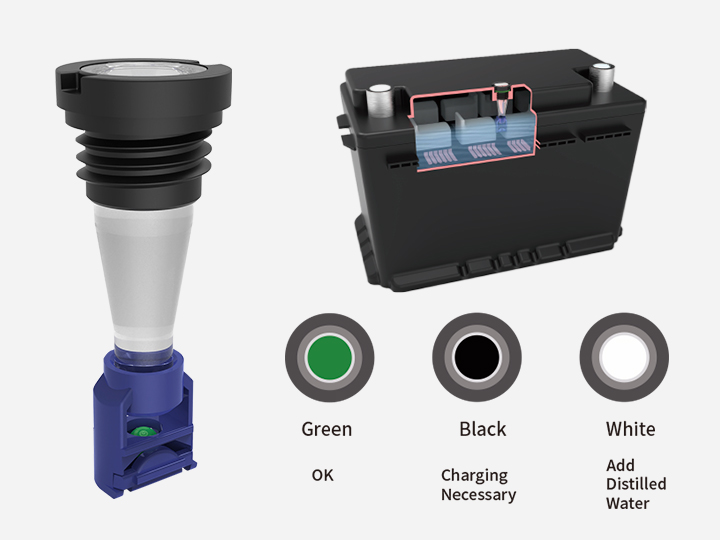 Battery state indicator (electric eye)A201-205