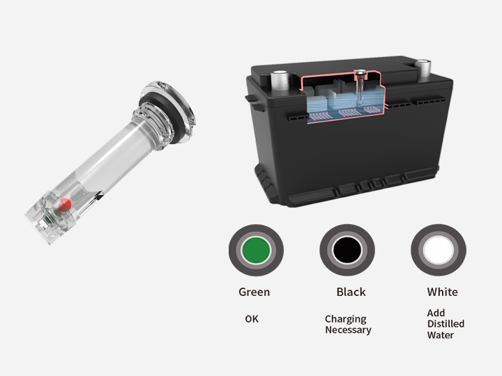 Battery state indicator (electric eye)D201-D205