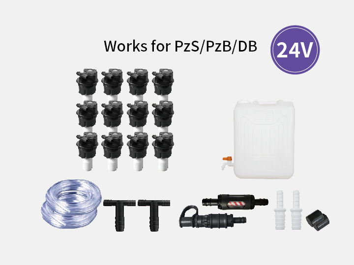 Battery semi-auto watering system—24V